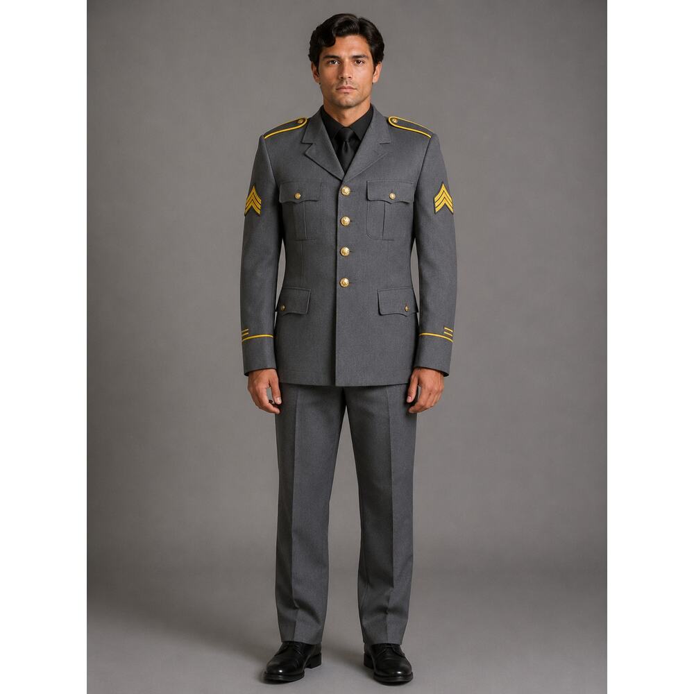 US Army Dress Blue ASU Enlisted Coat Jacket 41 Regular Uniform Medium T80t